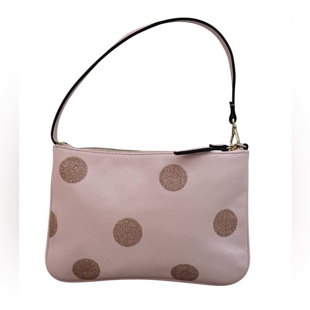 ❌SOLD❌ Kate Spade Clutch with Glittery Polka Dots - Picture 3 of 7